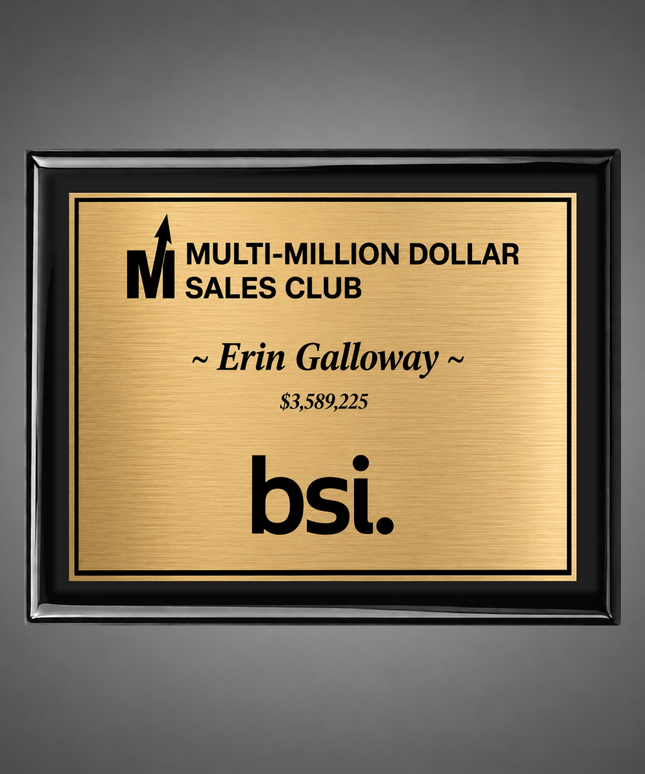 Black piano finish plaque