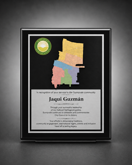 Brisbane Black Piano Finish Plaque with Full color Vivicolor imprint sublimation