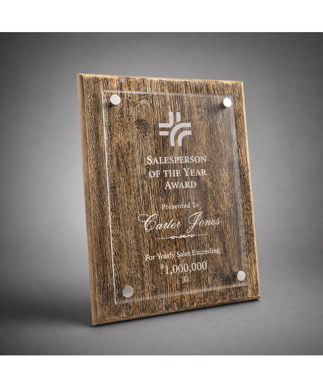 Barnwood Acrylic Floater portrait layout