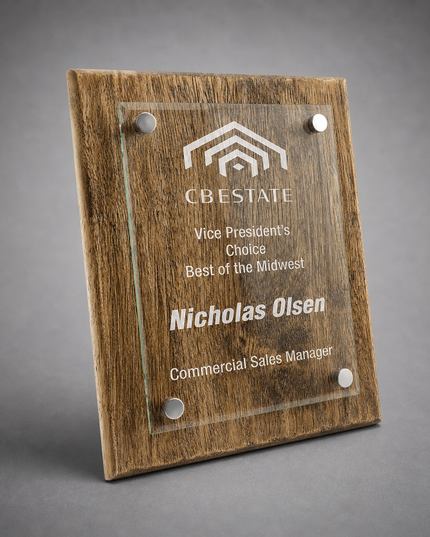 Barnwood Glass Floater Plaque portrait