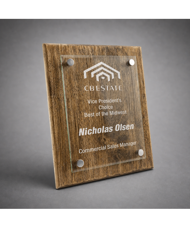 Barnwood Glass Floater Plaque portrait